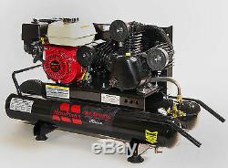 Gasoline Powered Air Compressor 6.5 HP Honda GX200 Engine 10 Gallon Tank