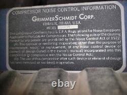 Grimmer Schmidt Model #125 Trailer Mounted 32 Hp Air Compressor 125 CFM