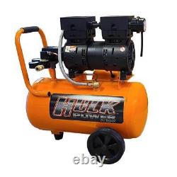 HULK POWER Portable Electric Horizontal Air Compressor 6 Gal. 1 HP Oil Free