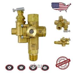 High-Performance Brass Gas Discharge Valve with Threaded Ports for Compressors