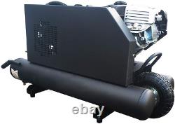 Horizontal Portable Piston Air Compressor 6.5 HP 125Psi 12Cfm 9 Tank Gallons