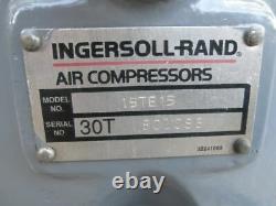 INGERSOLL-RAND 15TE15 Type T30 120gal HORIZONTAL AIR COMPRESSOR 15HP 53 cfm