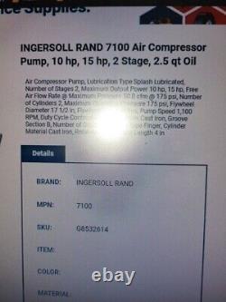 INGERSOLL-RAND 7100 Air Compressor Pump 2 Stage