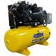 Industrial 10 HP 2 Stage V4 1 Phase Horizontal 80 Gal Piston Air Compressor