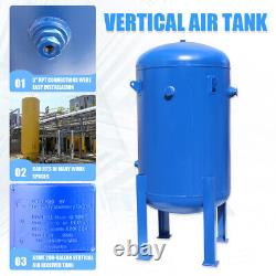 Industrial Air Compressor Receiver Tank Vertical Horizontal 260 Gal Stationary