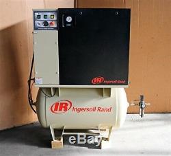 Ingersoll Rand 7.5 HP 80 Gallon Horizontal Rotary Screw Air Compressor
