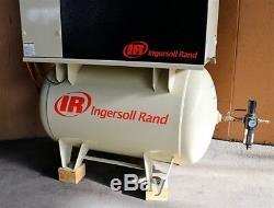 Ingersoll Rand 7.5 HP 80 Gallon Horizontal Rotary Screw Air Compressor