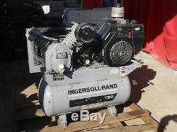 Ingersoll Rand Gas Powered Air Compressor. M0del T 30. Service Truck Runs G00d