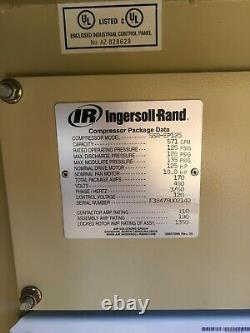 Ingersoll Rand SSR-EP125 125 HP 571CFM Air Compressor Skid +TS700 Dryer +Tank