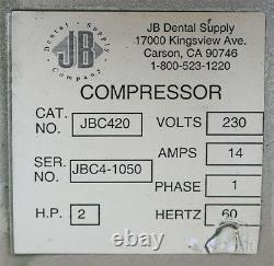 JB Dental Supply Company JBC420 2HP 230V Compressor