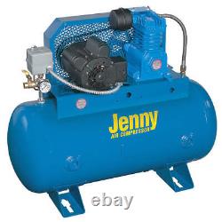 JENNY K2S-30UMS-115/1 Fire Sprinkler Air Compressor, 2 hp, Horiz