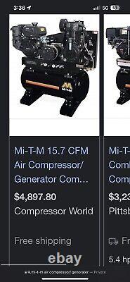Mi-T-M 30 Gallon air compressor & generator AG2-SH13-30M