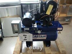 NEW Castair Air Compressor 5 HP PH 30 Gal Horiz with Mag Includes Aftercooler