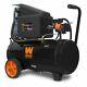 NEW WEN Products 6-Gallon Oil-Lubricated Portable Horizontal Air Compressor