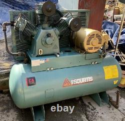 NICE! FS-CURTIS TOLEDO 120gal HORIZONTAL AIR COMPRESSOR CA SERIES 15HP