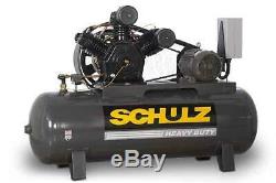 New 15hp Schulz V And W Air Compressor Two Stage Elec 3 Ph 230 Vlt 15120hw60x-3#