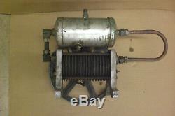 Old Antique Air Compressor Industrial Cast Iron Fins Primitive Steampunk Machine