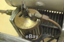 Old Antique Air Compressor Industrial Cast Iron Fins Primitive Steampunk Machine