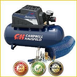 PORTABLE AIR COMPRESSOR 3 Gallon Pump 110 PSI Air Hose Inflation 10 Pieces Kit