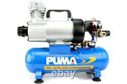 PUMA 12 Volt DC 1.5 Gallon 3/4 HP Oil-Less Air Compressor Portable High 3.4 CFM