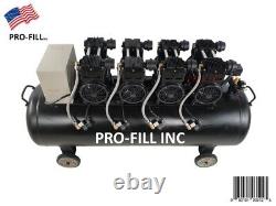 Portable Air Compressor Electric / Ultra Quiet Oil Free Low Noise 130L-4xM