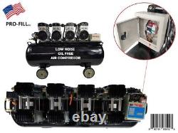 Portable Air Compressor Electric / Ultra Quiet Oil Free Low Noise 130L-4xM