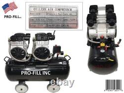 Portable Air Compressor Electric / Ultra Quiet Oil Free Low Noise 80L-2xM