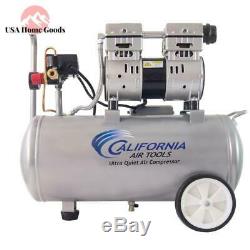 Portable Electric Air Compressor 1.0 HP Ultra Quiet Oil-Free 8 Gal Heavy Duty