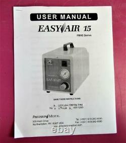 Precision Medical EasyAir PM15 Air Compressor with Regulator 100psi (only 450 hrs)