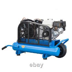 Puma 8 Gallon Gas Powered Air Compressor with Honda Engine Wheel Barrow Style