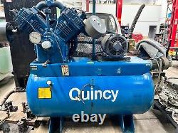 Quincy 5120 15HP Piston Air Compressor with 200 Gallon Air Tank
