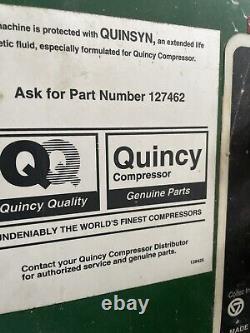 Quincy 60 HPScrew Air Compressor Serial #74571 Model #QMA60AMA31H 13,333 Hours