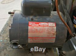 Quincy Air Compressor Tank-Mounted Model A-4 0.75 HP Dayton Motor