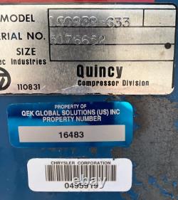 Quincy Pro Qt-15 Dual Stage Compressor, 10 HP Motor 125 Psi, 120 Gallon Tank