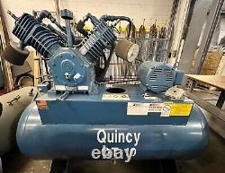 Quincy QT-15 V-Twin Reciprocating Air Compressor with Deltech Air Dryer