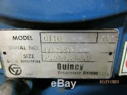 Quincy Qt-10 Yr. 1994 120 Gallon 2 Stage Air Compressor 10hp 208-230/460v 3ph