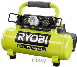 RYOBI 18V 1 gal 120 psi Cordless Portable Air Compressor 2Ah Battery Charger Set