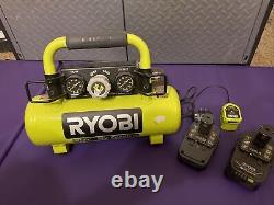 RYOBI 18V Air Compressor Portable Cordless 120PSI Oil Free Withbatteries & Charger