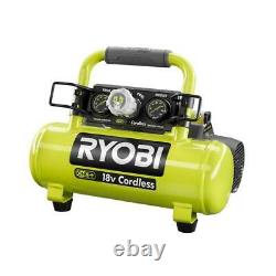 RYOBI Air Compressor Kit 18-Volt 1 Gal. 2.0 Ah Battery Dual Charger Cordless