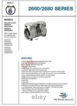 Rebuilt 2660CE44 Thomas Vacuum Veneer PUMP / Pond Air Compressor 4.4 CFM 27Hg