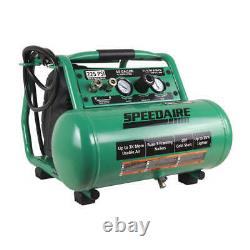 SPEEDAIRE 415L90 Portable Air Compressor, 4 gal, Horizontal