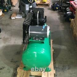 SPEEDAIRE 4B237 Electric Air Compressor 3 HP 1 Stage Horizontal 30 gal DENTS