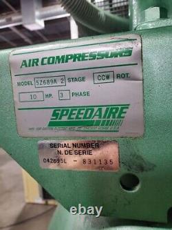 SPEEDAIRE 5Z689A-2'tank mounted' Alternating Dual 10hp Air Compressors with Dryer