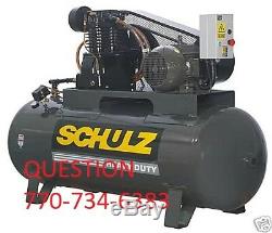 Schulz Air Compressor 10HP, 40 CFM 175 PSI 120 GALLON NEW
