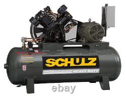 Schulz Air Compressor 20HP, 80 CFM 175 PSI 120 GALLON- NEW 3ph 460 VOLTS