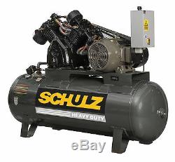 Schulz Air Compressor 20hp 3-phase 120 Gallons Tank 80 Cfm 175 Psi