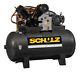 Schulz Air Compressor, 7.5hp, 3 Phase, Horizontal 80 Gal Tank, 30cfm, 175 Psi
