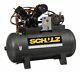 Schulz Air Compressor 7.5hp 3 Phase -horizntal 80 Gal Tank 30cfm 175 Psi