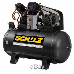 Schulz V-Series 7.5 HP 80-Gallon Two-Stage Air Compressor 30 CFM 1 PHASE