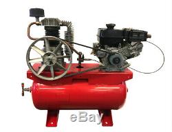 Snap-on Air Compressor, Stationary, Horizontal, Gas Engine, 30-gallon, 9.0 HP